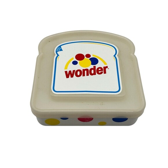 Wonder Other - Wonder Bread Lunch Box Storage Container Sandwich Bread Holder Dots & Logo 2005